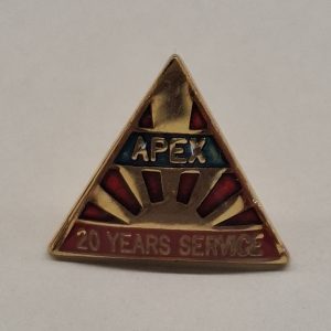Apex - Club 20 Year Service Lapel Pin